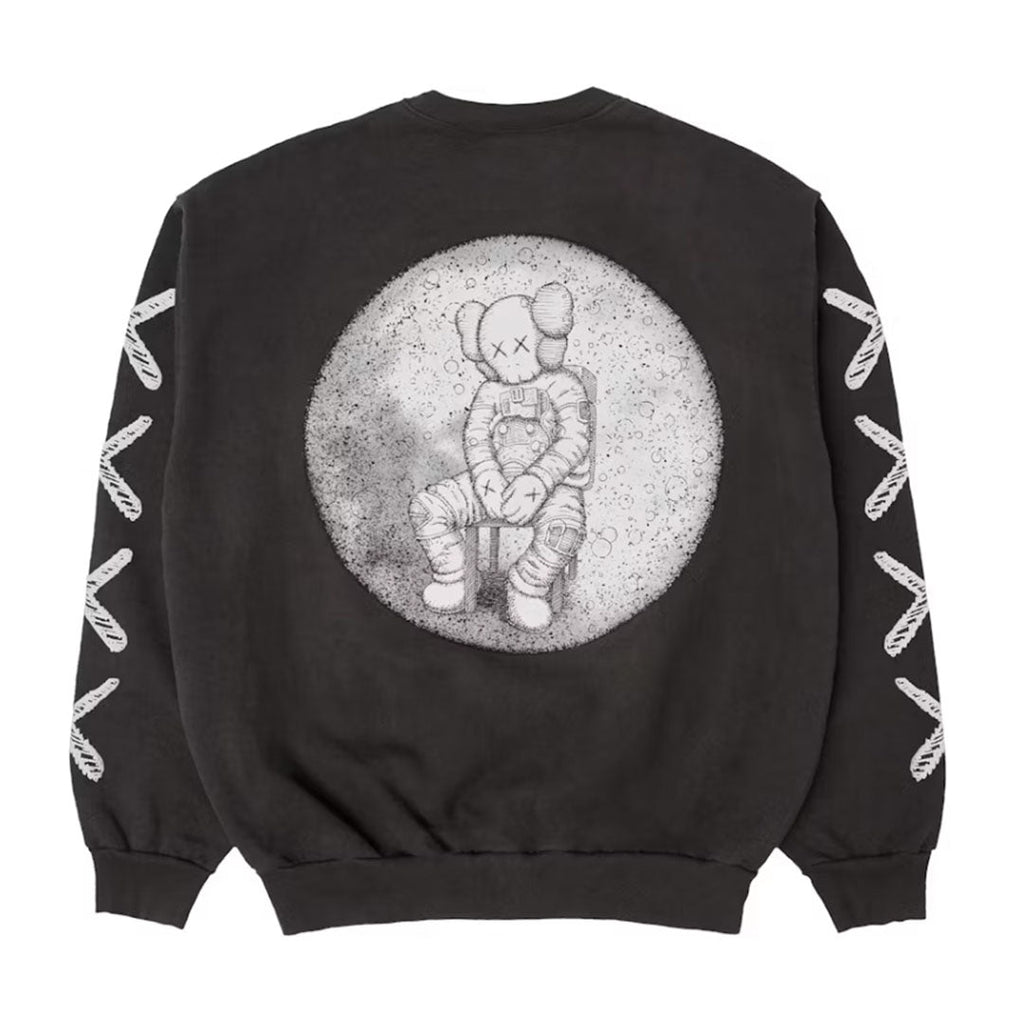 KAWS For Kid Cudi Moon Man Back Print Crewneck Sweatshirt by Kaws - NWAHype 1 for streetwear Hoodies in USA