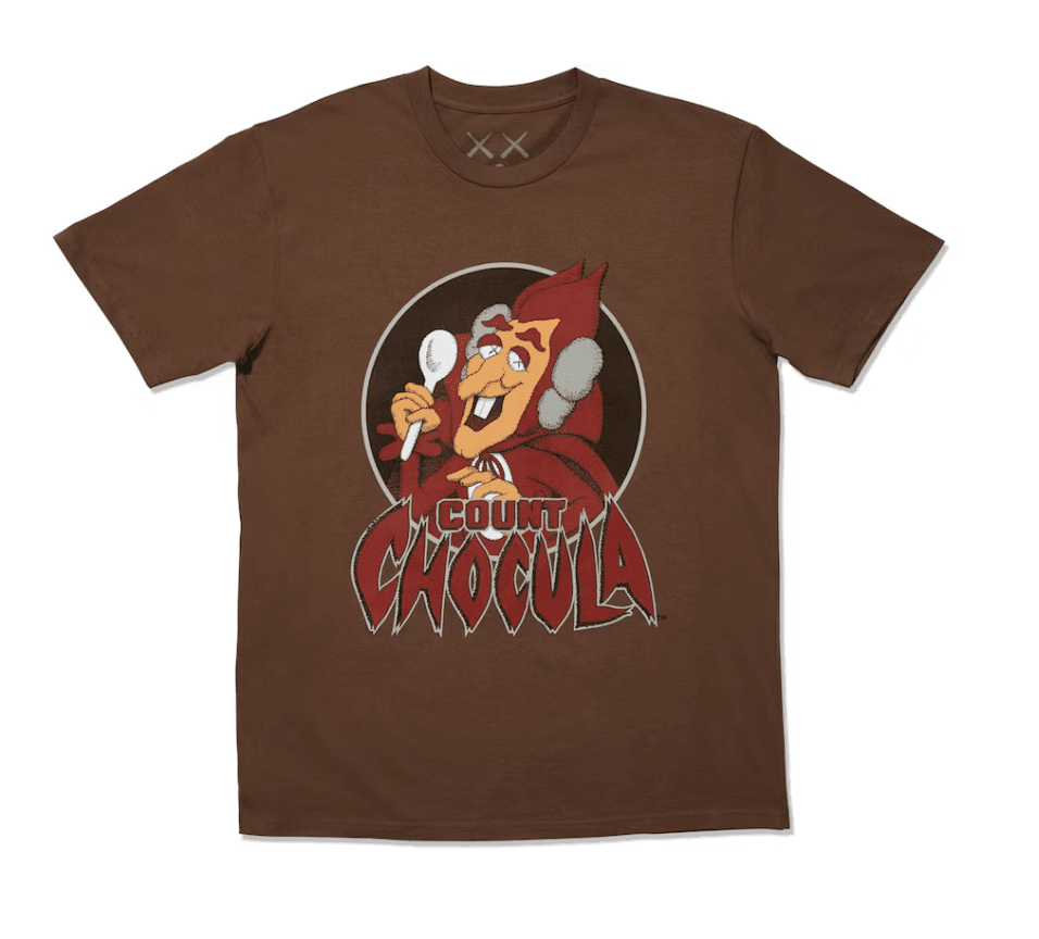 KAWS x Monsters Count Chocula Tee Brown by Kaws - NWAHype 1 for streetwear T-Shirts in USA