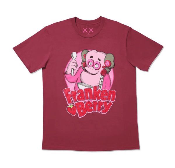 KAWS x Monsters Franken Berry Tee Red by Kaws - NWAHype 1 for streetwear T-Shirts in USA