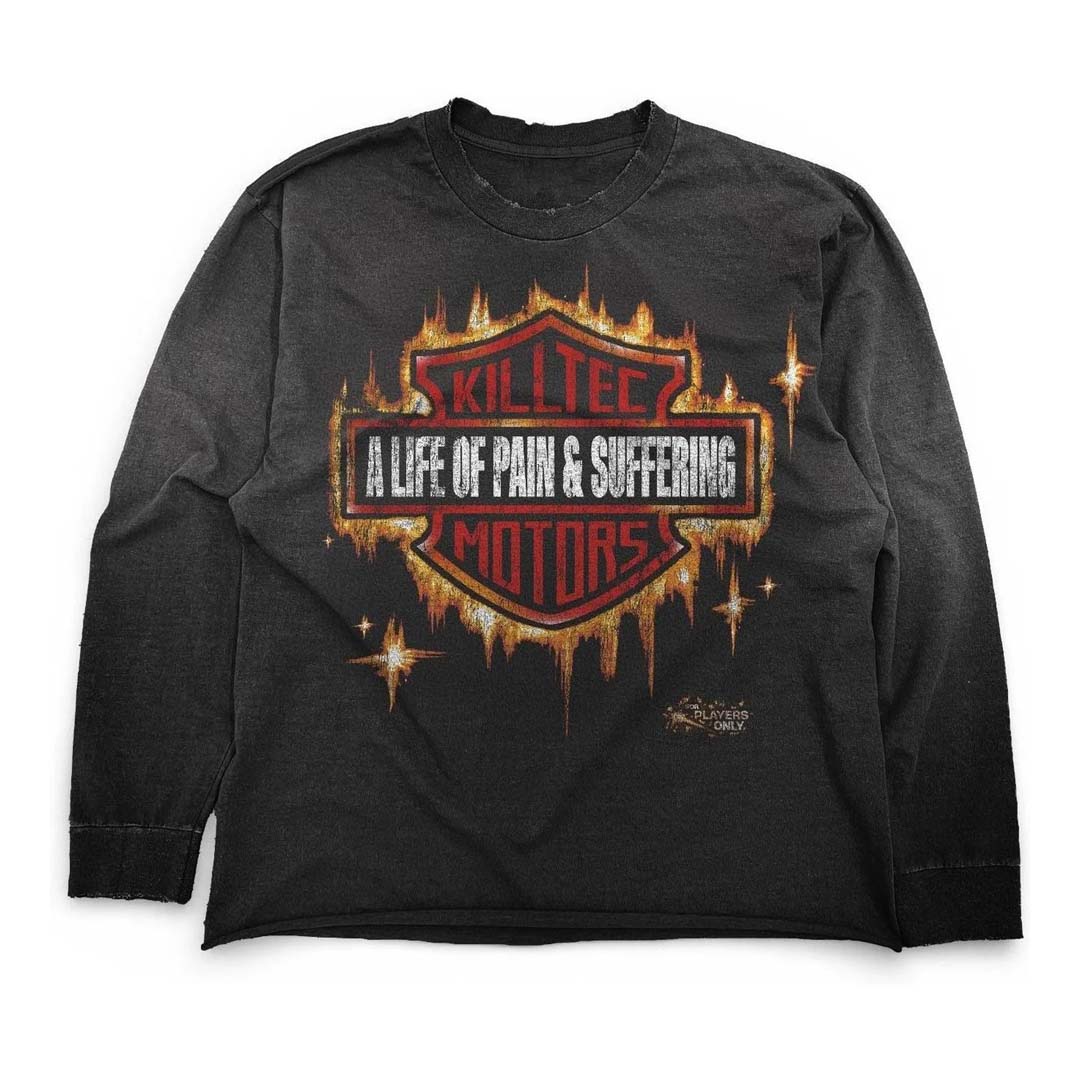 Killtec Motors Long Sleeve Tee Faded Black by Killtec - NWAHype No.1 for streetwear T-Shirts in USA
