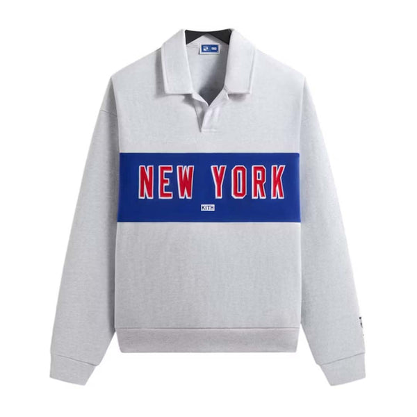 Kith x New York Rangers Nelson Rugby Light Heather Grey by Kith - NWAHYPE No.1 for streetwear Hoodies in USA