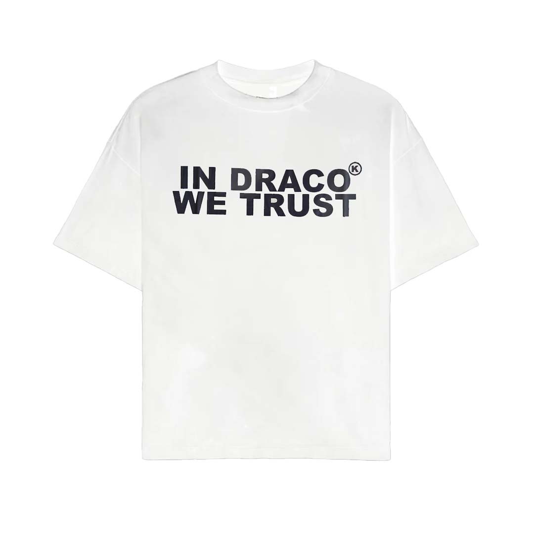 Kixkz In Draco We Trust Tee White Black by Kixkz Clothing - NWAHYPE No.1 for streetwear T-Shirts in USA