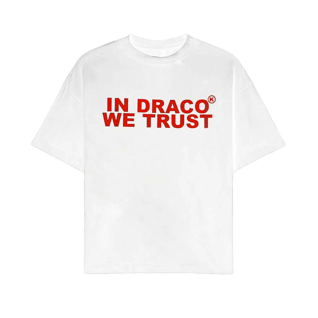 Kixkz In Draco We Trust Tee White/Red by Kixkz Clothing - NWAHYPE No.1 for streetwear T-Shirts in USA