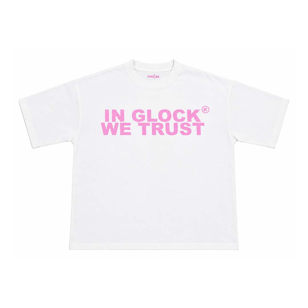 Kixkz In Glock We Trust Tee White Pink by GLOCK - NWAHYPE No.1 for streetwear T-Shirts in USA