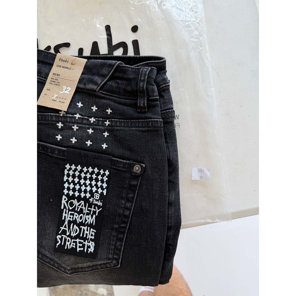 Ksubi Van Winkle Ace Black Sliced Jeans Black by Ksubi - NWAHYPE No.1 for streetwear Pants in USA