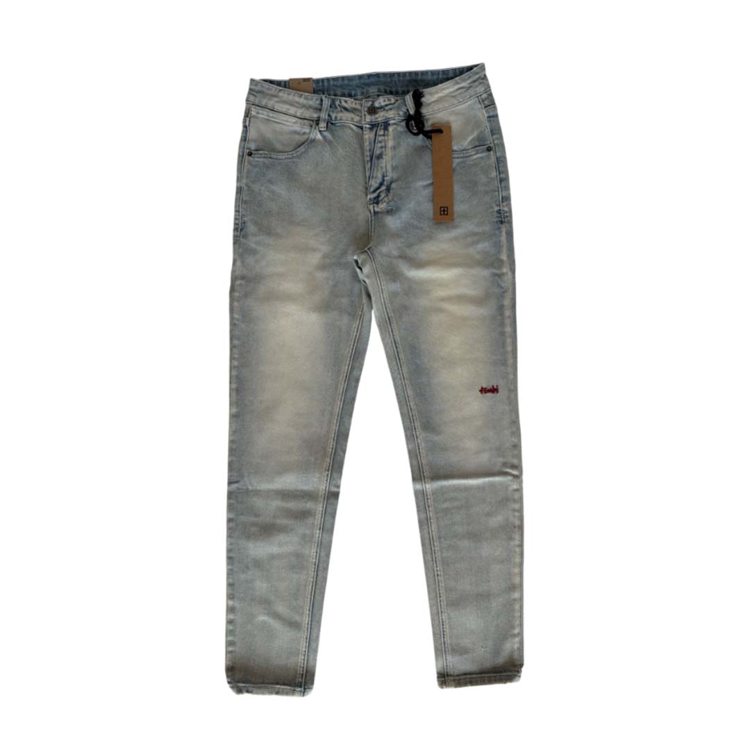 Ksubi Van Winkle Red Embroidered Skinny Jeans Light Wash by Ksubi - NWAHYPE No.1 for streetwear Pants in USA
