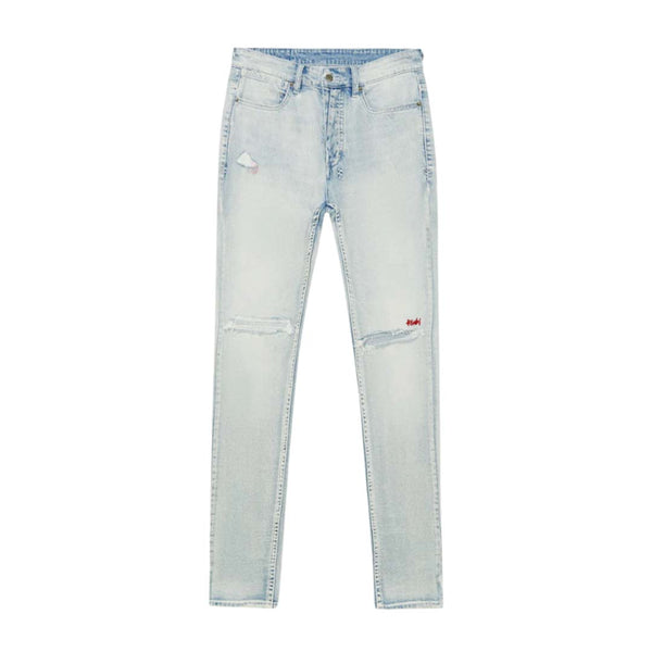 Ksubi Van Winkle Red Embroidered Skinny Jeans Light Wash by Ksubi - NWAHYPE No.1 for streetwear Pants in USA