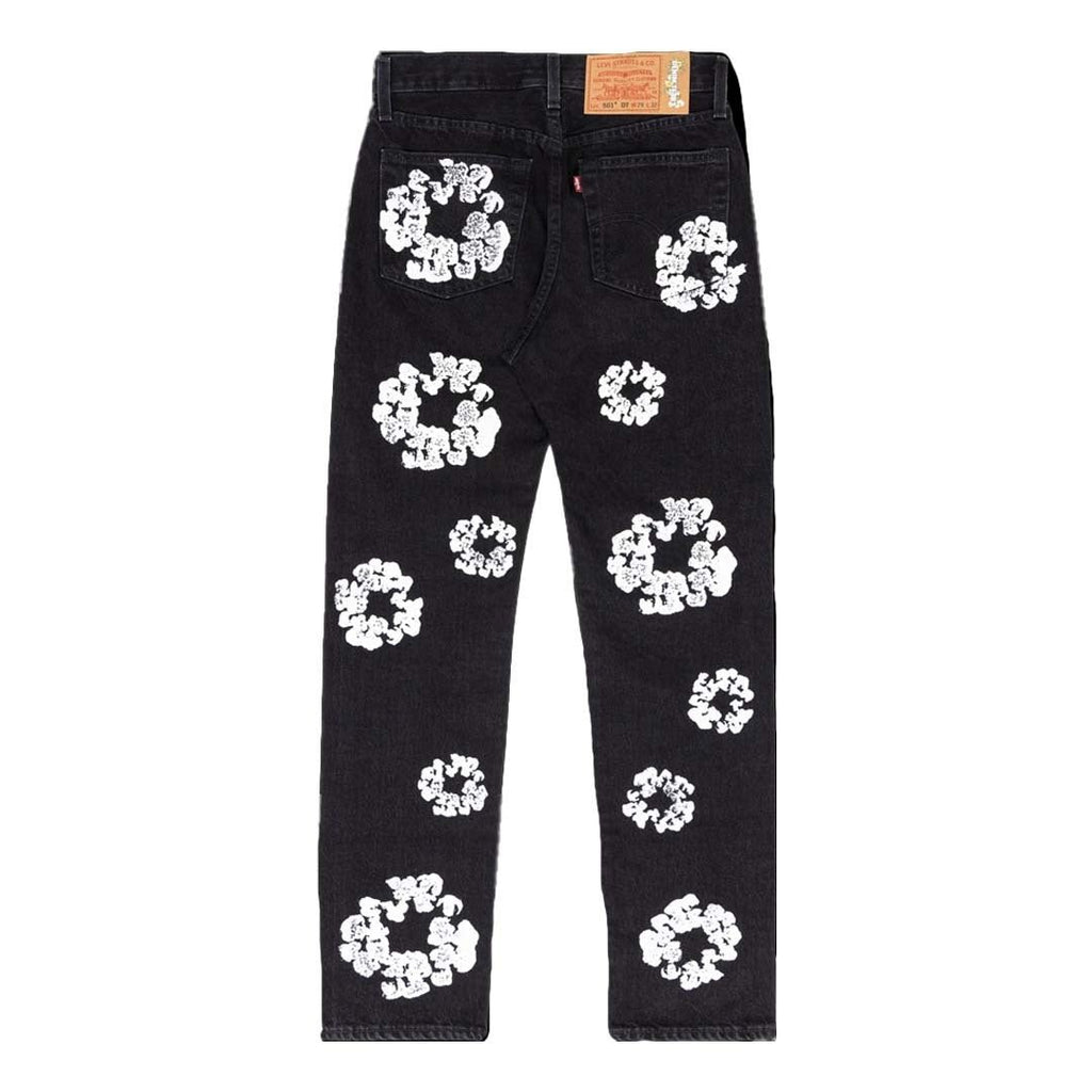 Levi's x Denim Tears The Cotton Wreath Jeans 'Black' by Denim Tears - NWAHype 1 for streetwear Pants in USA