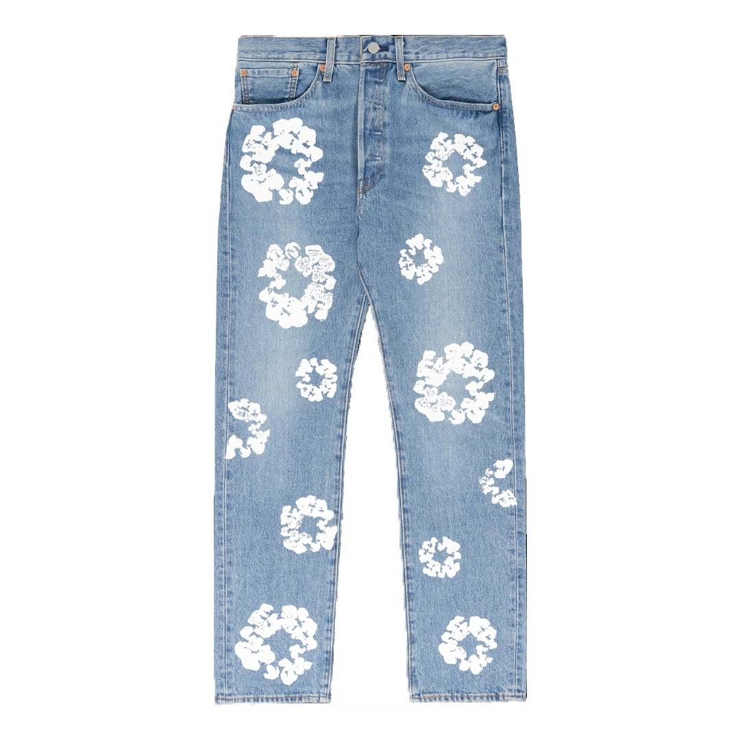 Levi's x Denim Tears The Cotton Wreath Jeans 'Light Wash' by Denim Tears - NWAHype 1 for streetwear Pants in USA