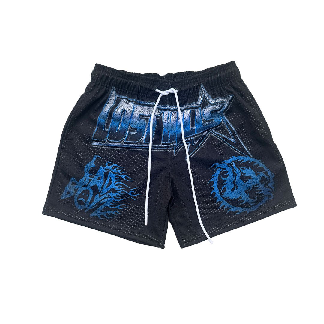 Lost Hills Black Blue Mesh Shorts by Lost Hills - NWAHype 1 for streetwear Shorts in USA
