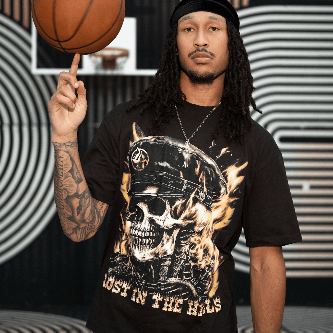 Lost Hills Flames Tee Black by Lost Hills - NWAHype 1 for streetwear T-Shirts in USA