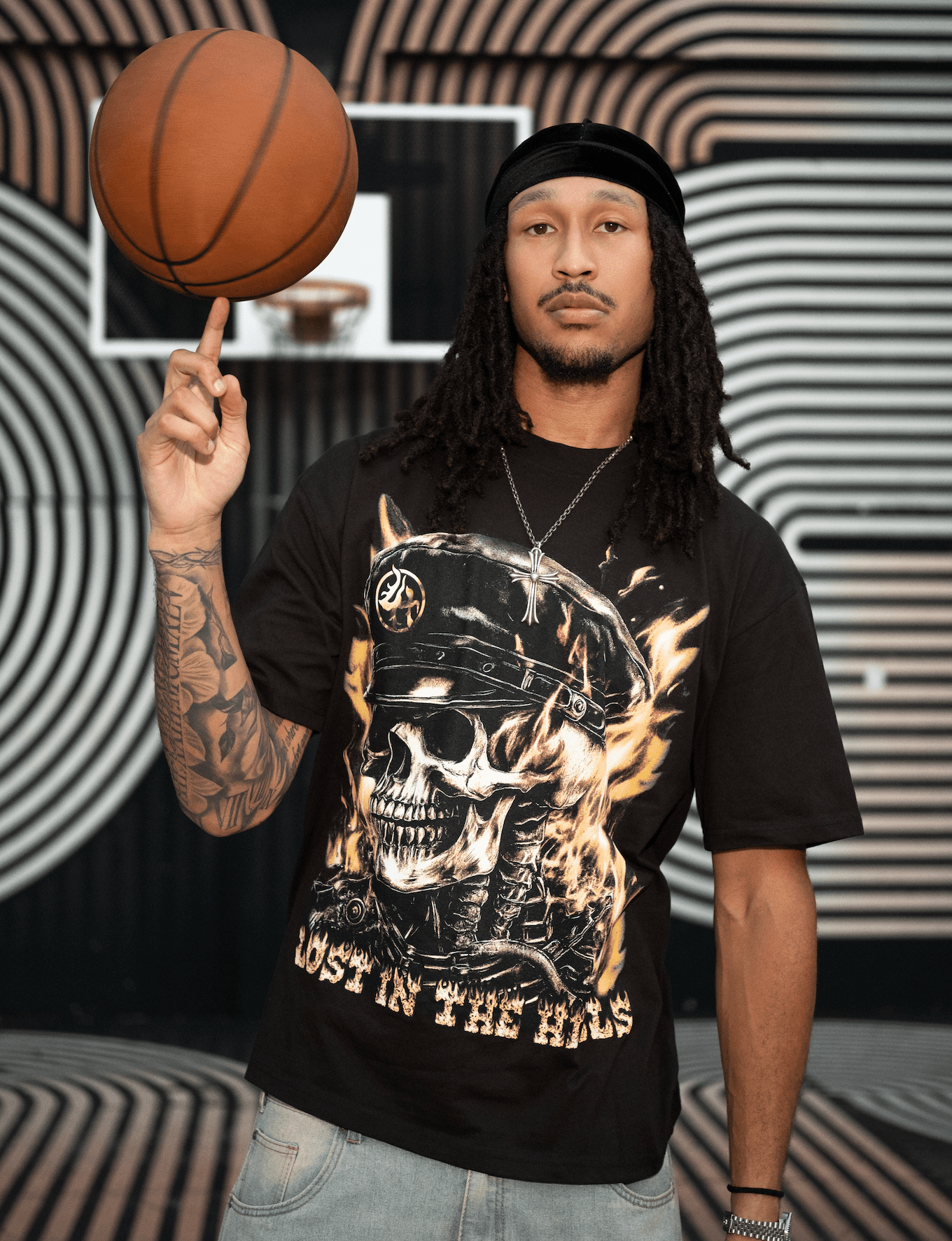 Lost Hills Flames Tee Black by Lost Hills - NWAHype 1 for streetwear T-Shirts in USA