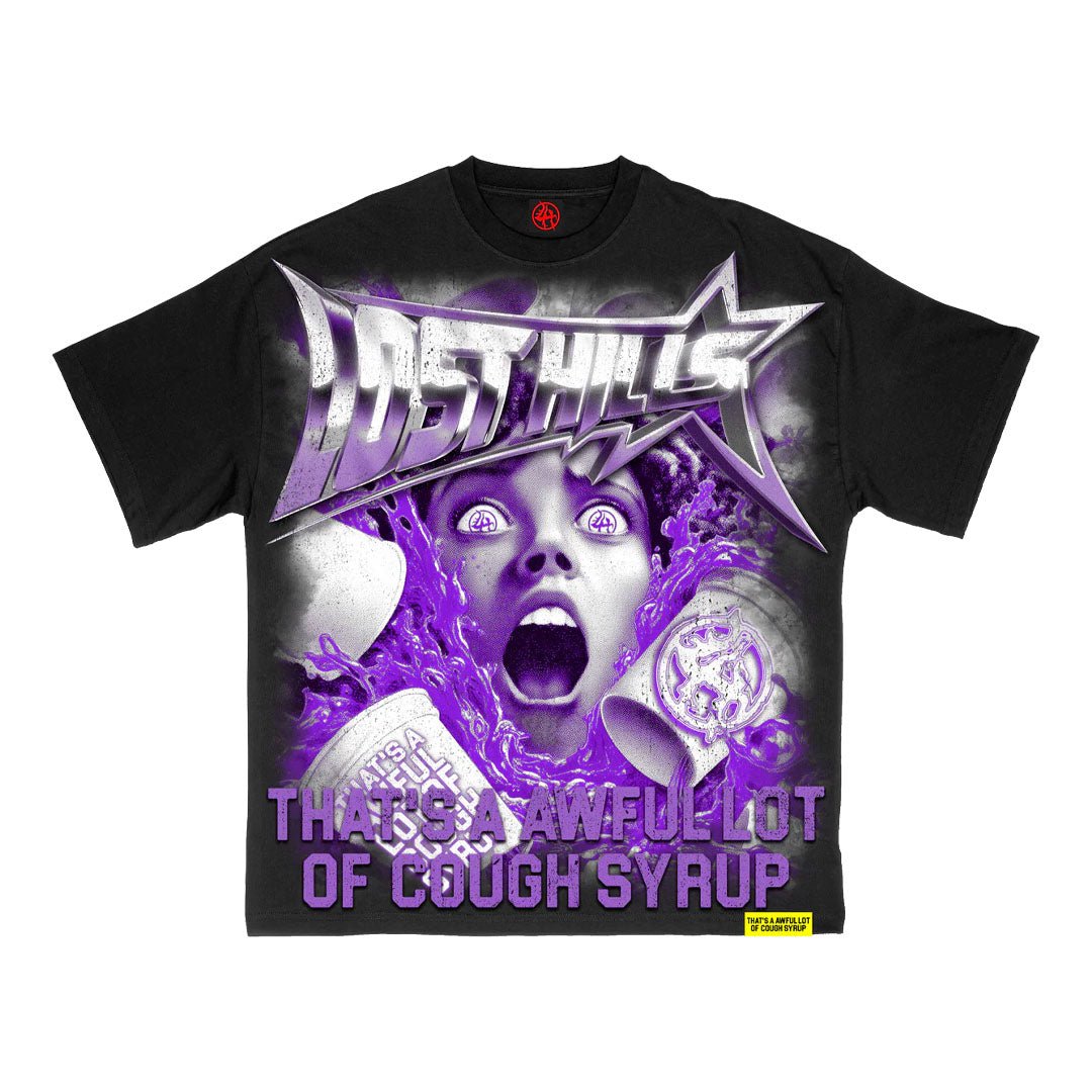 Lost Hills x Cough Syrup Scream Tee Black by Lost Hills - NWAHype 1 for streetwear T-Shirts in USA