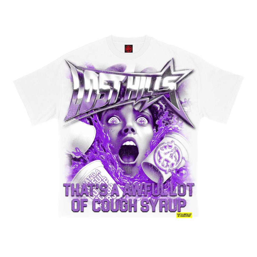 Lost Hills x Cough Syrup Scream Tee White by Lost Hills - NWAHype 1 for streetwear T-Shirts in USA