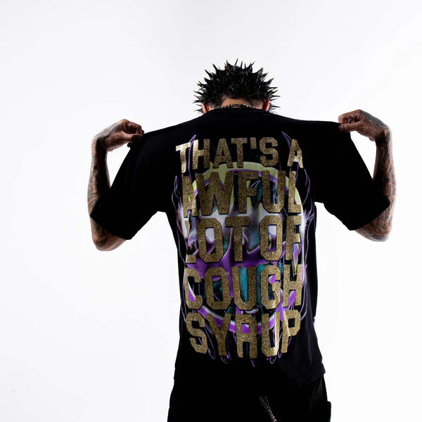 Lost Hills x Cough Syrup Skull Tee Black by Lost Hills - NWAHype 1 for streetwear T-Shirts in USA