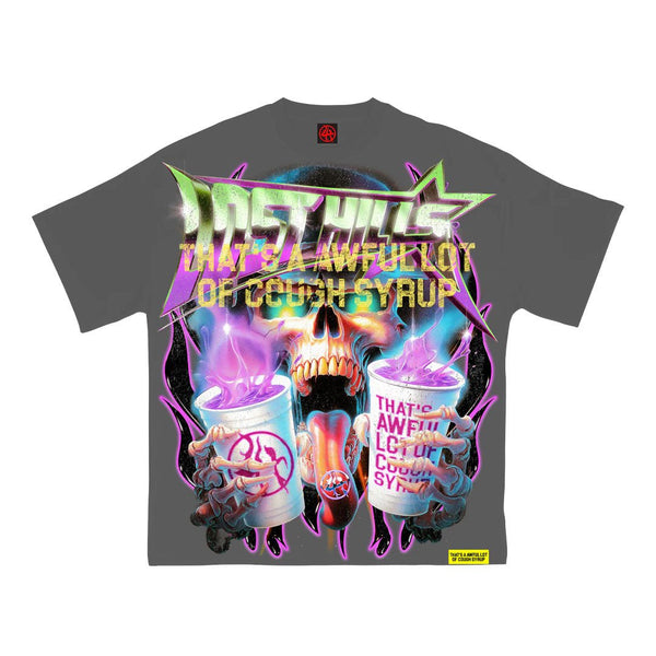 Lost Hills x Cough Syrup Skull Tee Grey – NWAHYPE