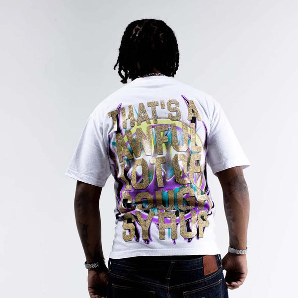 Lost Hills x Cough Syrup Skull Tee White by Lost Hills - NWAHype 1 for streetwear T-Shirts in USA