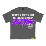Lost Hills x Cough Syrup Spell Out Tee Grey by Lost Hills - NWAHype 1 for streetwear T-Shirts in USA