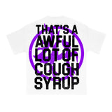 Lost Hills x Cough Syrup Spell Out Tee White by Lost Hills - NWAHype 1 for streetwear T-Shirts in USA