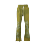 Lost Intricacy Green Flare Sweatpants by Lost Intricacy - NWAHype 1 for streetwear Pants in USA