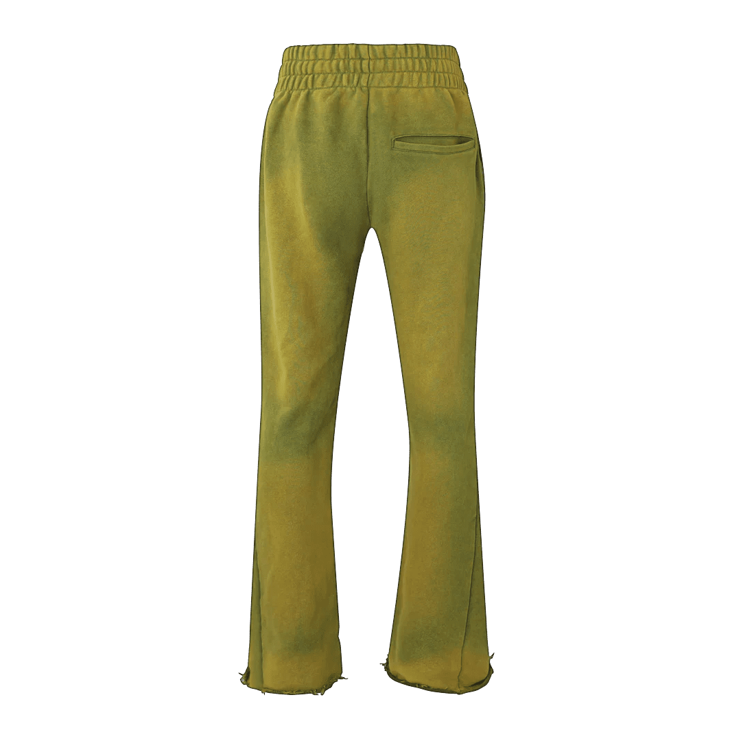 Lost Intricacy Green Flare Sweatpants by Lost Intricacy - NWAHype 1 for streetwear Pants in USA
