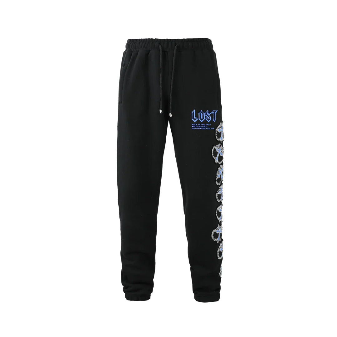 Lost Intricacy Mitt Sweatpants Black Blue by Lost Intricacy - NWAHype 1 for streetwear Pants in USA
