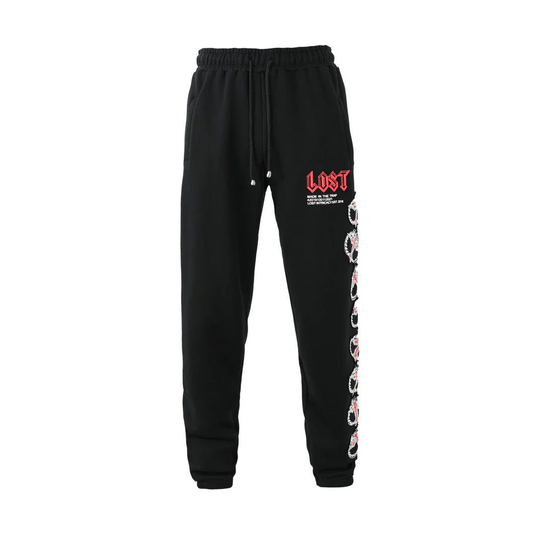 Lost Intricacy Mitt Sweatpants Black Red by Lost Intricacy - NWAHype 1 for streetwear Pants in USA