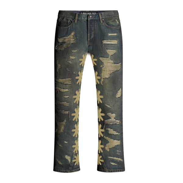 Lost Shadows Dstroy Denim Jeans Blue Bone by Lost Shadows - NWAHYPE No.1 for streetwear Pants in USA