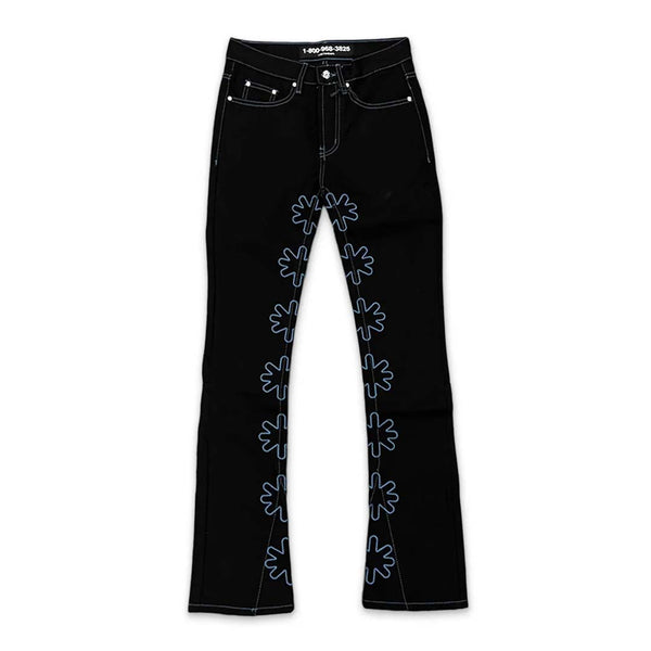 Lost Shadows Outline Denim Pants Black Blue by Lost Shadows - NWAHYPE No.1 for streetwear Pants in USA