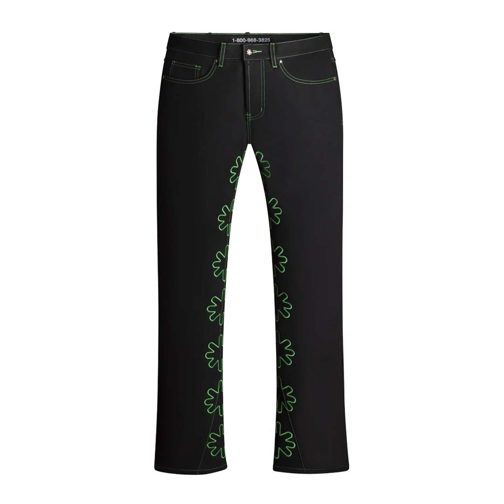 Lost Shadows Outline Denim Pants Black Green by Lost Shadows - NWAHYPE No.1 for streetwear Pants in USA