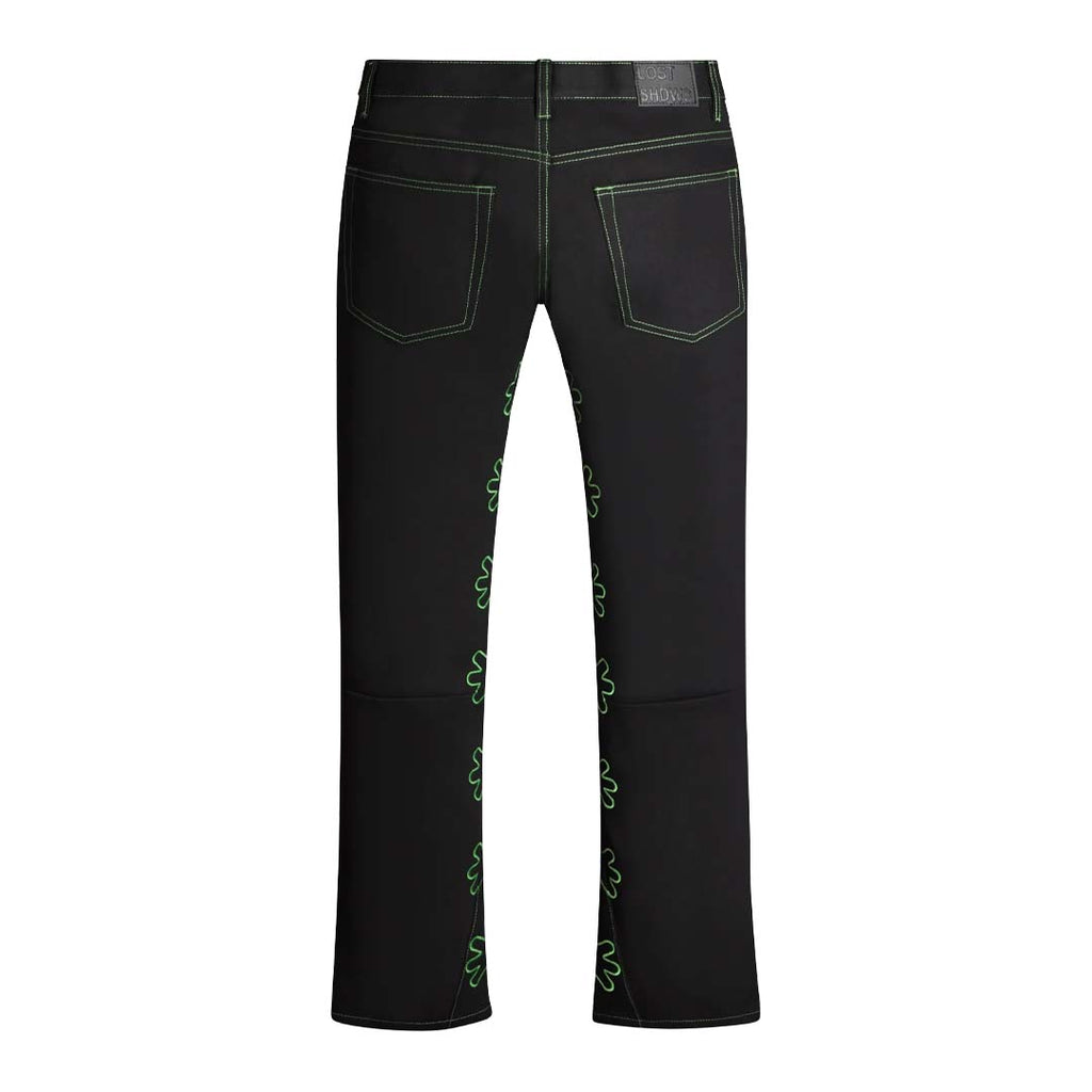 Lost Shadows Outline Denim Pants Black Green by Lost Shadows - NWAHYPE No.1 for streetwear Pants in USA