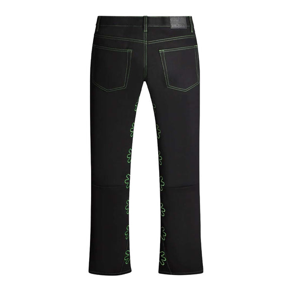 Lost Shadows Outline Denim Pants Black Green by Lost Shadows - NWAHYPE No.1 for streetwear Pants in USA