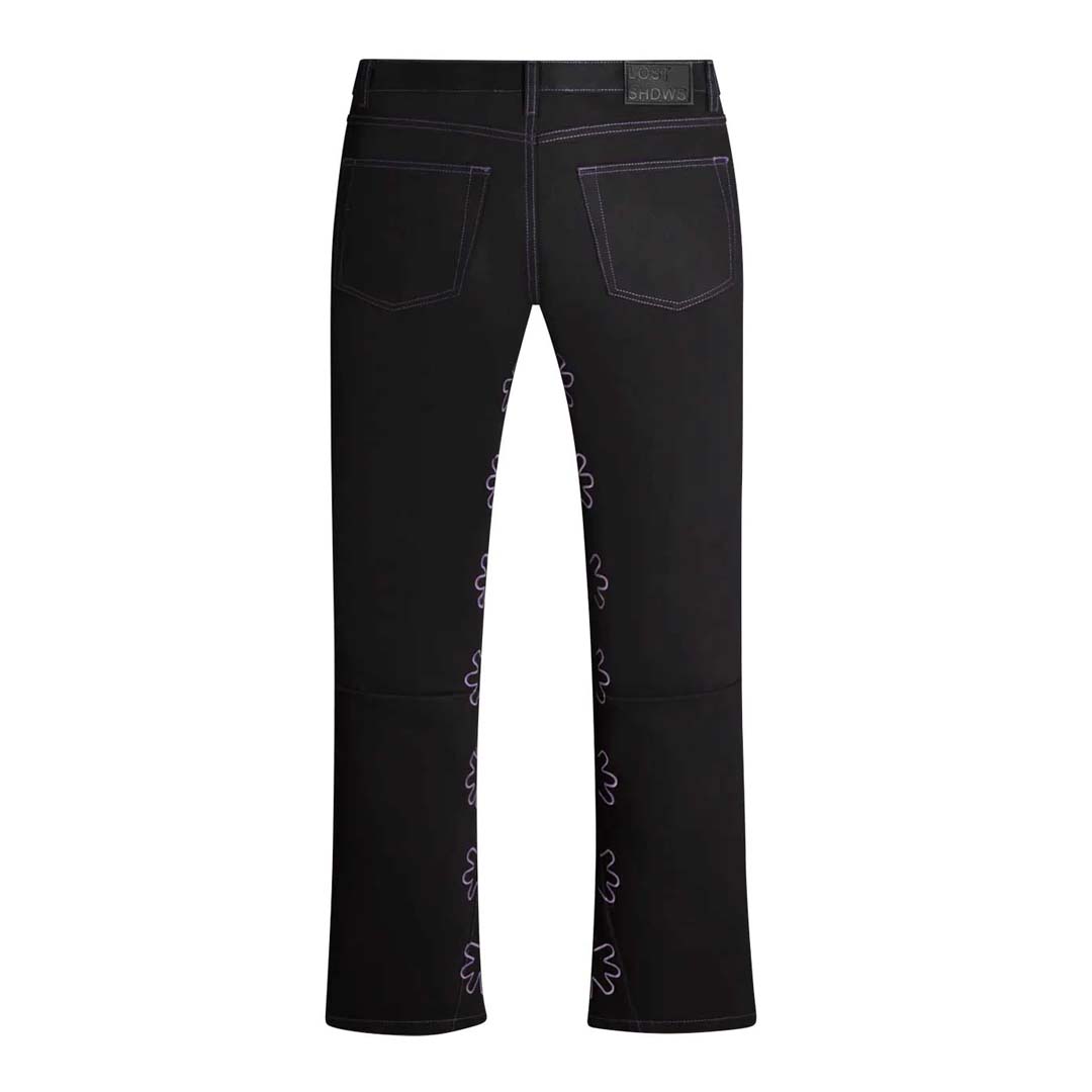 Lost Shadows Outline Denim Pants Black Purple by Lost Shadows - NWAHYPE No.1 for streetwear Pants in USA