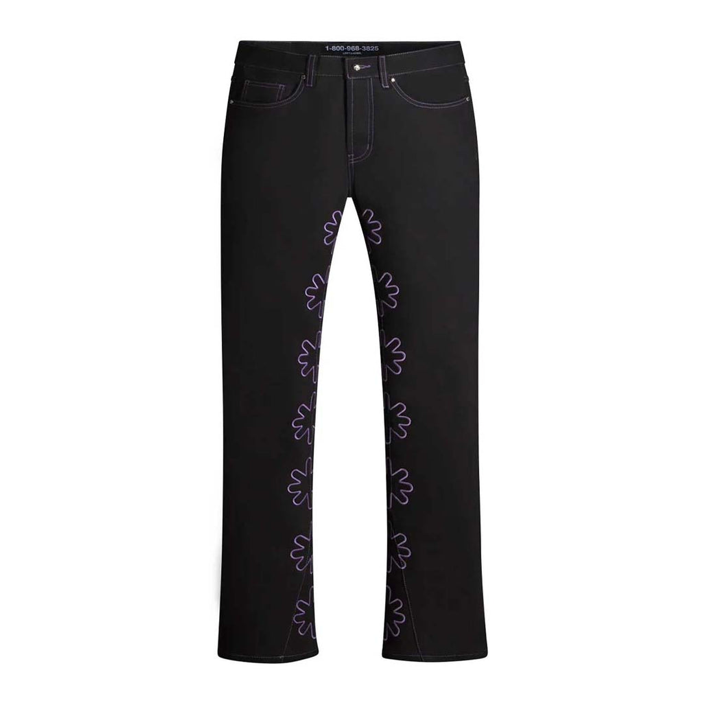 Lost Shadows Outline Denim Pants Black Purple by Lost Shadows - NWAHYPE No.1 for streetwear Pants in USA