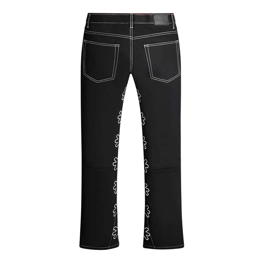 Lost Shadows Outline Denim Pants Black White by Lost Shadows - NWAHYPE No.1 for streetwear Pants in USA