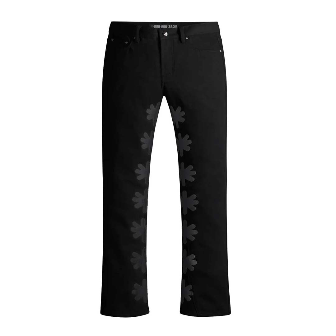 Lost Shadows Sun Logo Denim Jeans Black Black by Lost Shadows - NWAHYPE No.1 for streetwear Pants in USA