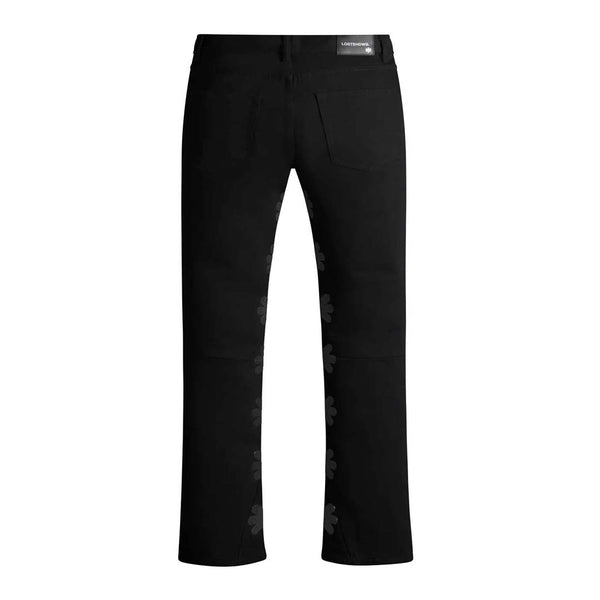 Lost Shadows Sun Logo Denim Jeans Black Black by Lost Shadows - NWAHYPE No.1 for streetwear Pants in USA