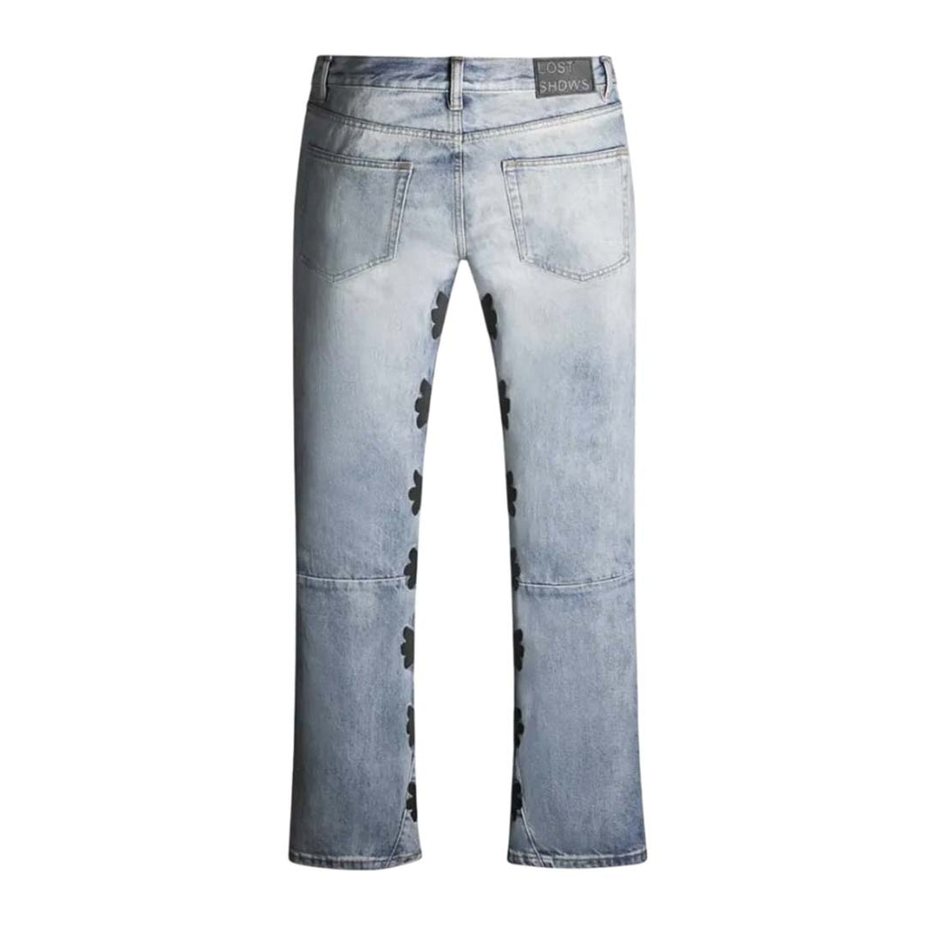 Lost Shadows Sun Logo Denim Jeans Blue Black by Lost Shadows - NWAHYPE No.1 for streetwear Pants in USA