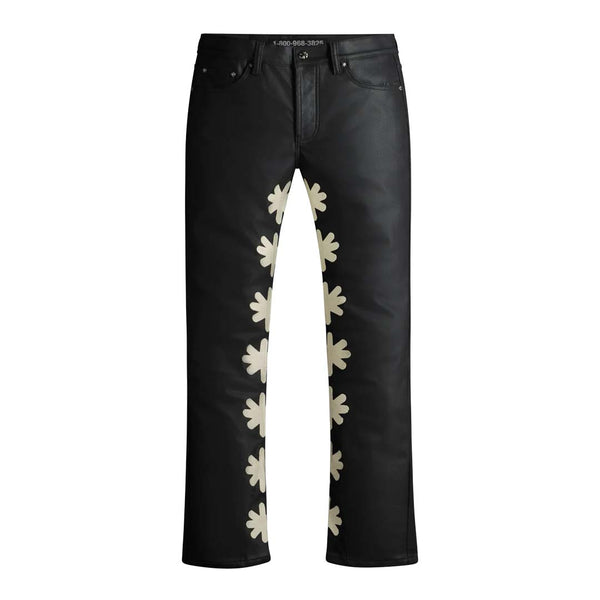 Lost Shadows Sun Logo Wax Pant Black Bone by Lost Shadows - NWAHYPE No.1 for streetwear Pants in USA