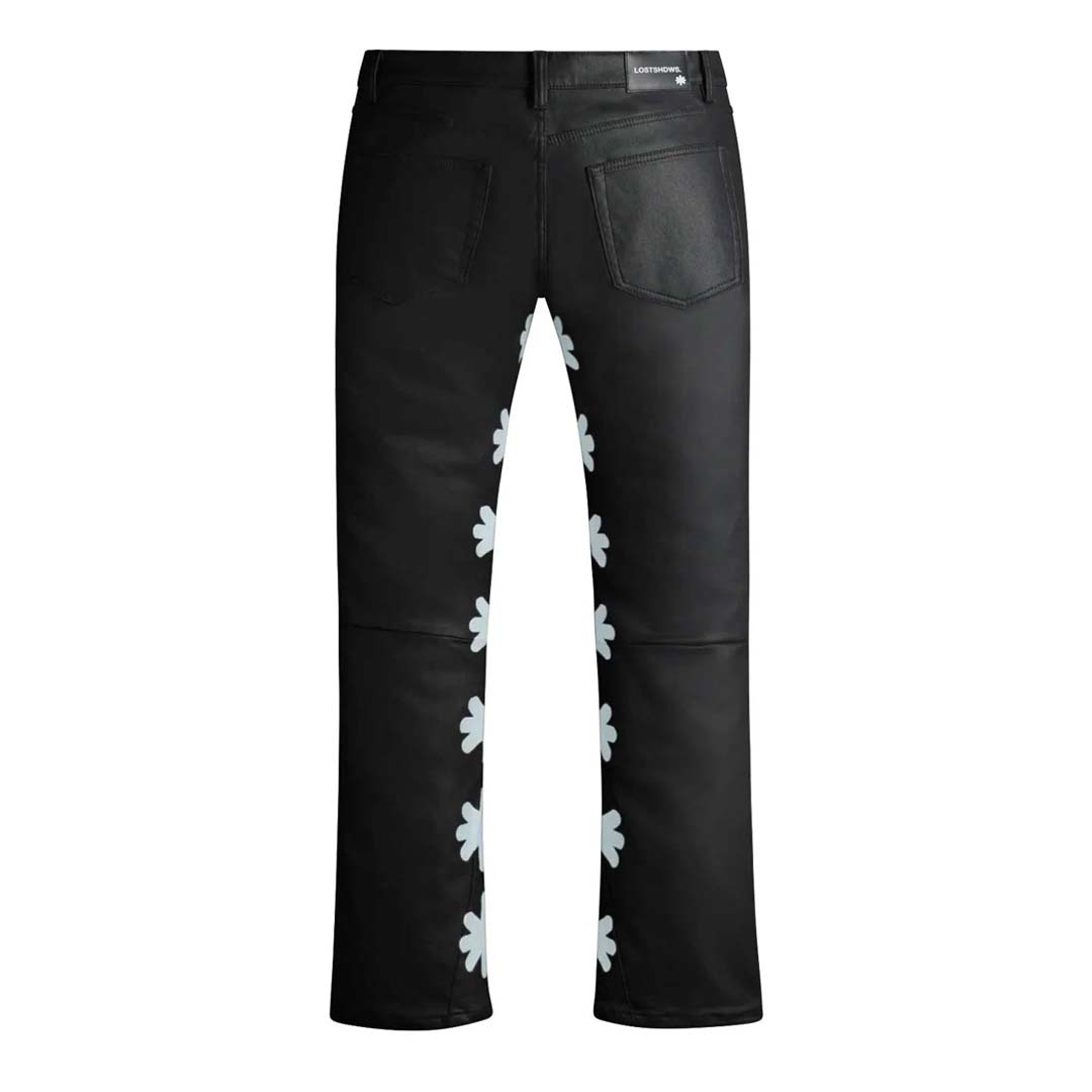 Lost Shadows Sun Logo Wax Pants Black Frost by Lost Shadows - NWAHYPE No.1 for streetwear Pants in USA