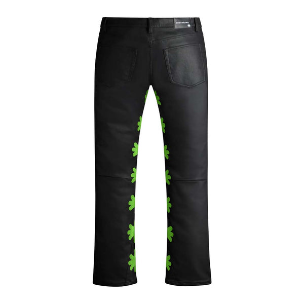 Lost Shadows Sun Logo Wax Pants Black Green by Lost Shadows - NWAHYPE No.1 for streetwear Pants in USA