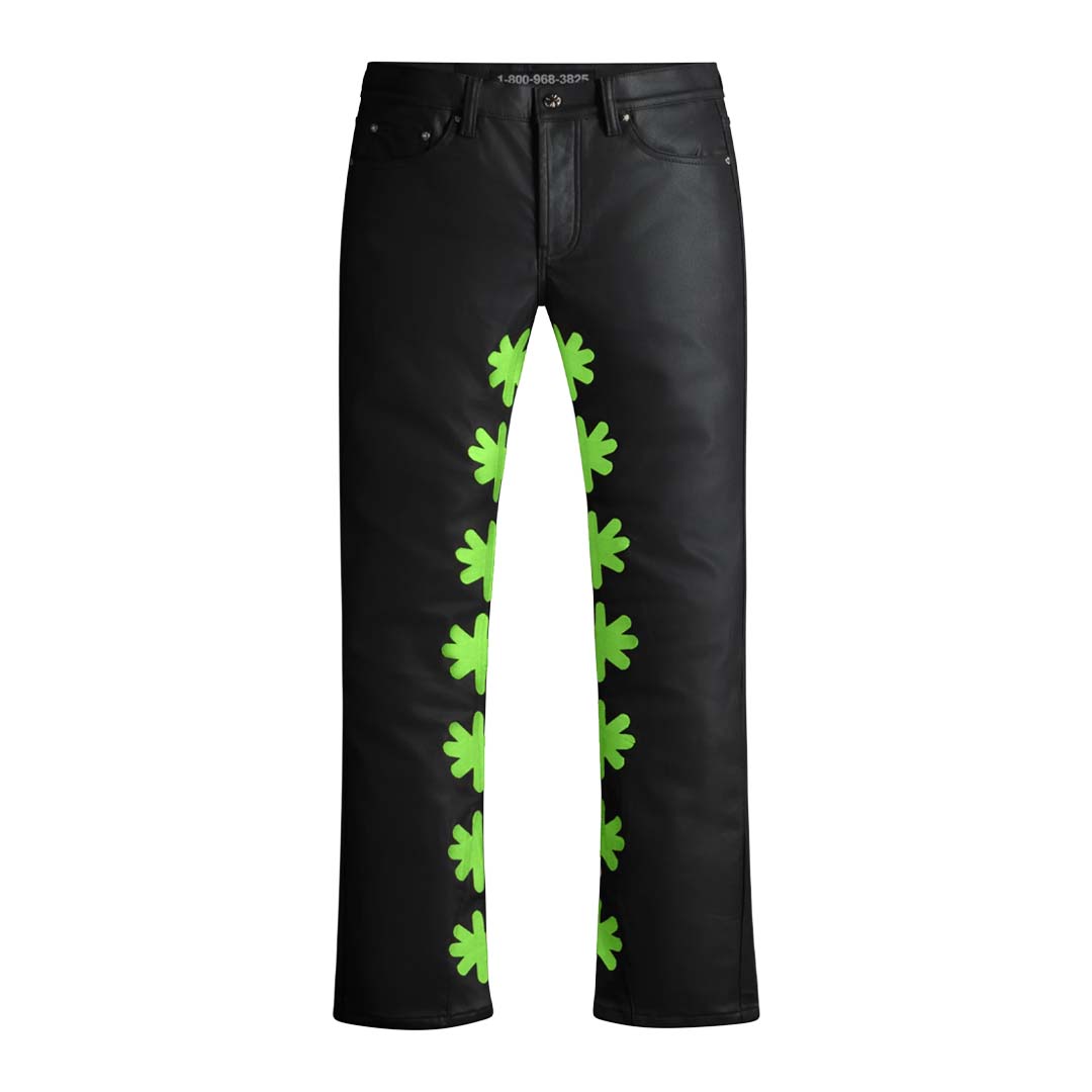 Lost Shadows Sun Logo Wax Pants Black Green by Lost Shadows - NWAHYPE No.1 for streetwear Pants in USA