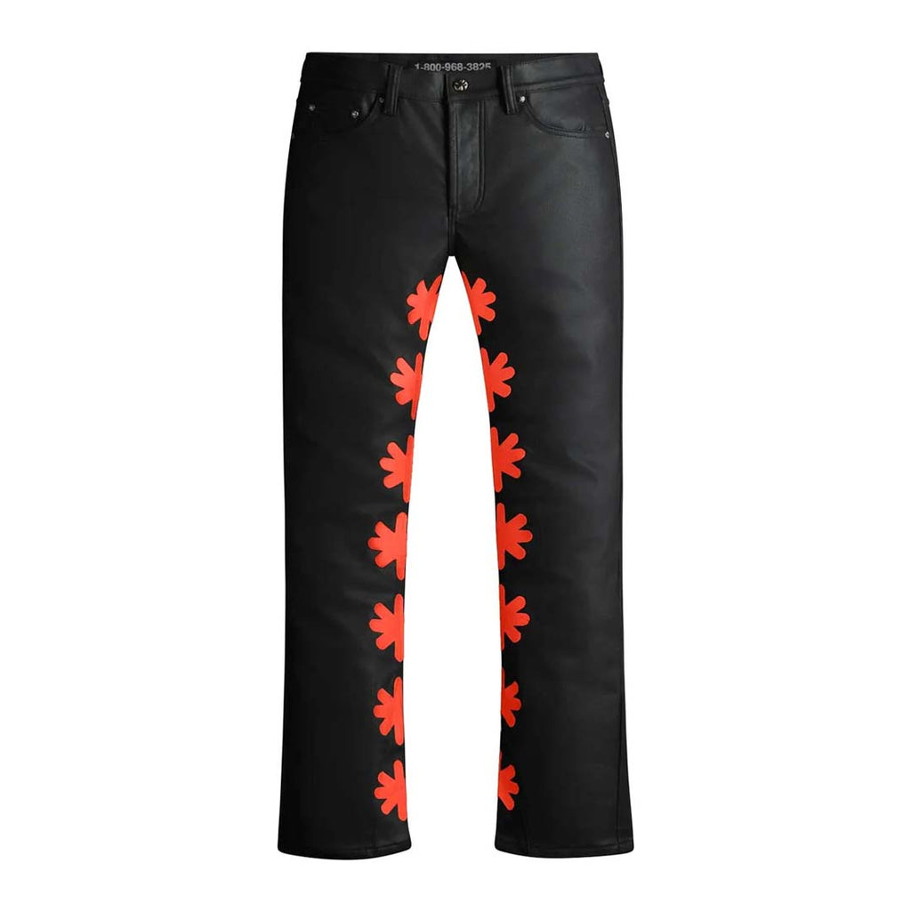 Lost Shadows Sun Logo Wax Pants Black Red by Lost Shadows - NWAHYPE No.1 for streetwear Pants in USA