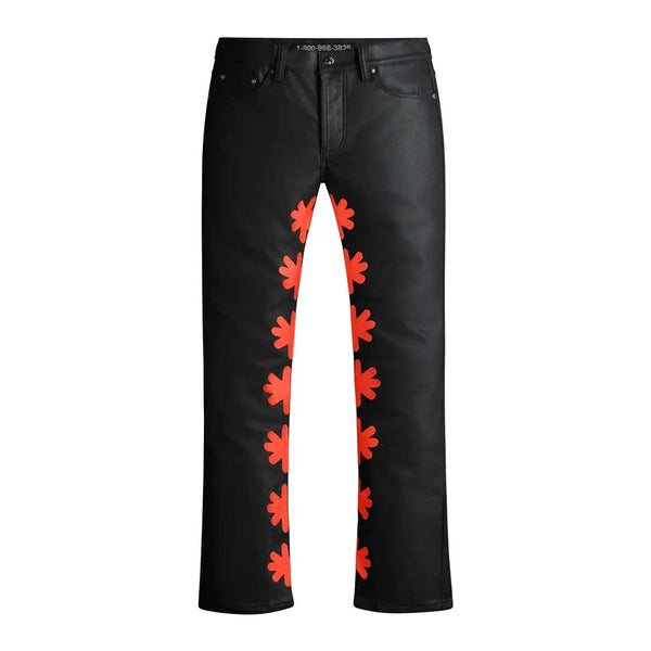 Lost Shadows Sun Logo Wax Pants Black Red by Lost Shadows - NWAHYPE No.1 for streetwear Pants in USA