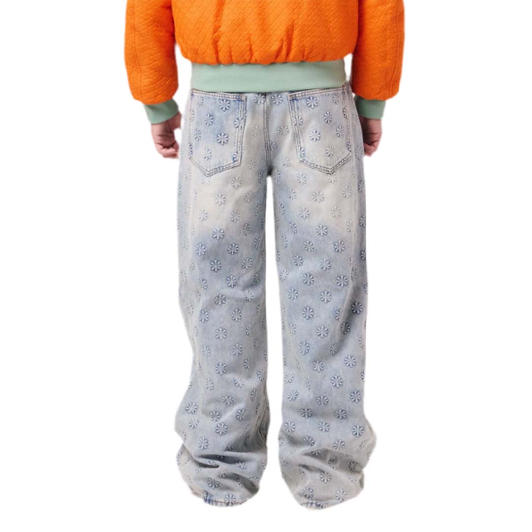 Lost Shdws Blue Embossed Denim Jeans by Lost Shadows - NWAHYPE No.1 for streetwear Pants in USA