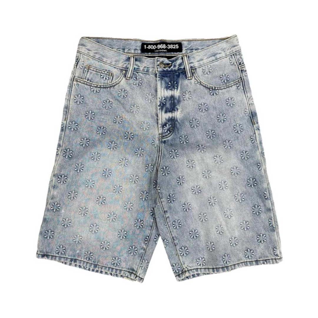 Lost Shdws Embossed Logo Blue by Lost Shadows - NWAHYPE No.1 for streetwear Shorts in USA
