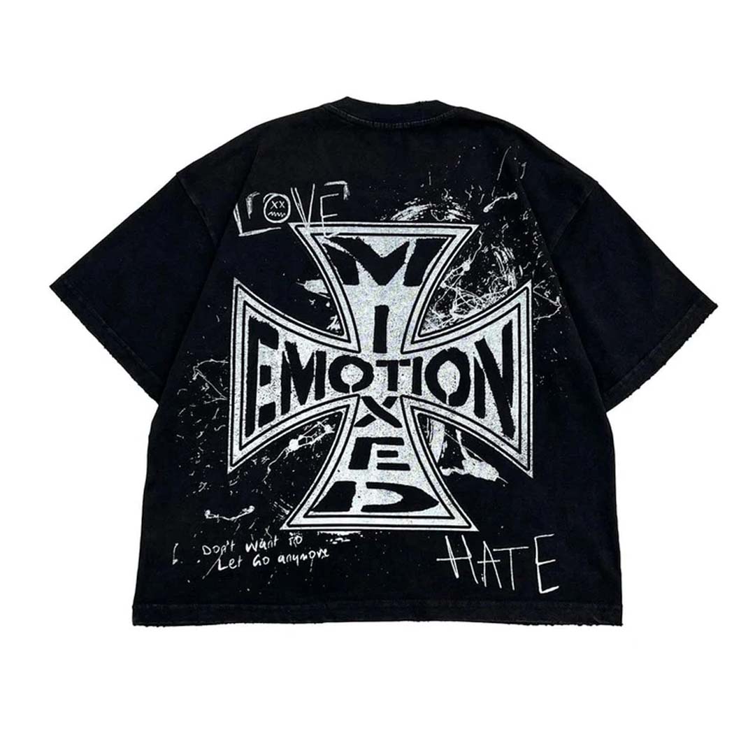 Mixed Emotions Black Chaos Tee by Mixed Emotions - NWAHYPE No.1 for streetwear T-Shirts in USA