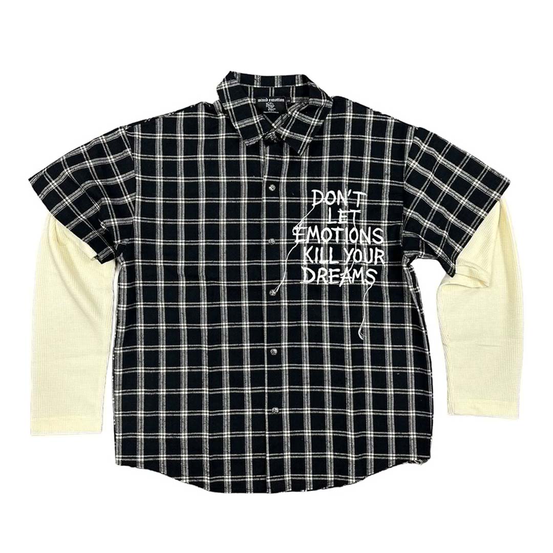 Mixed Emotions Black Dreams Flannel Shirt by Mixed Emotions - NWAHYPE No.1 for streetwear T-Shirts in USA