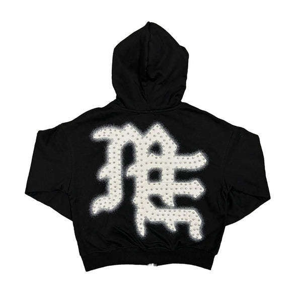Mixed Emotions Black End Rhinestone Hoodie by Mixed Emotions - NWAHype 1 for streetwear Hoodies in USA
