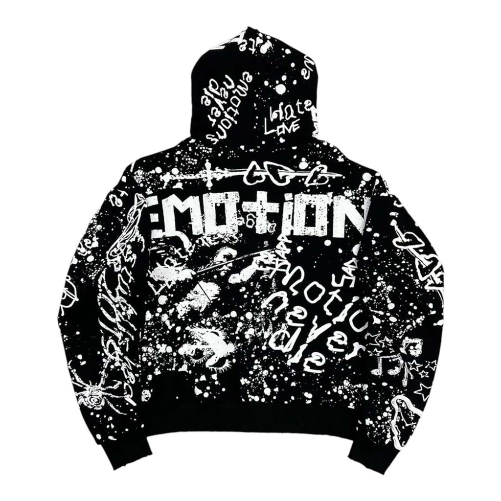 Mixed Emotions Black Graffiti Hoodie by Mixed Emotions - NWAHYPE No.1 for streetwear Hoodies in USA